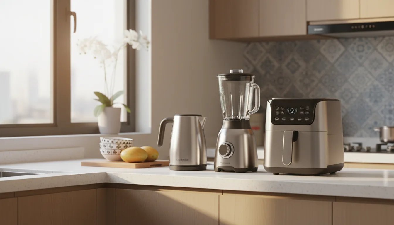Home appliances on a Malaysian kitchen counter