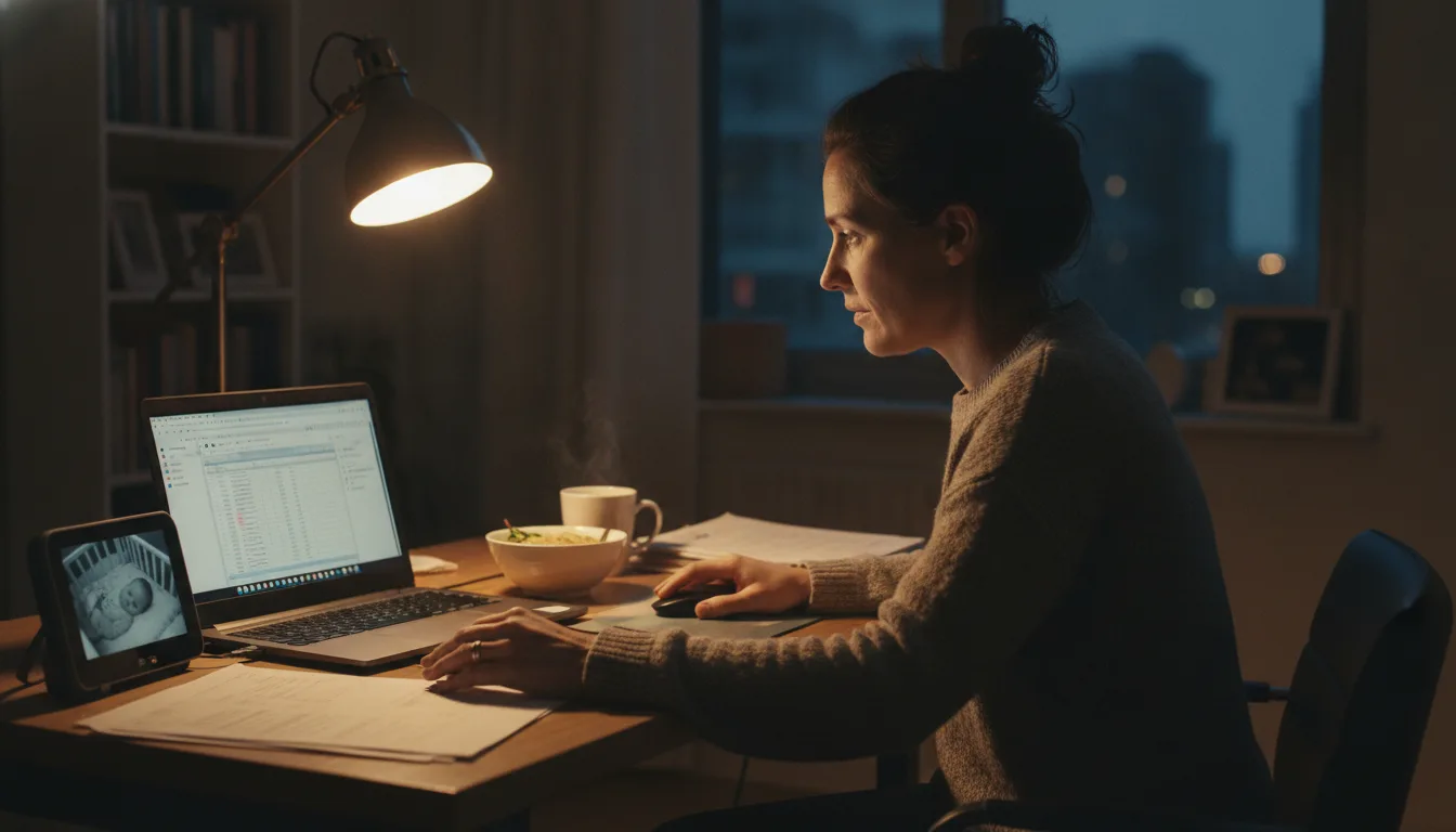 A baby monitor unit on a desk