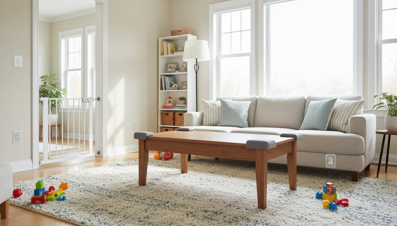 A childproofed living room