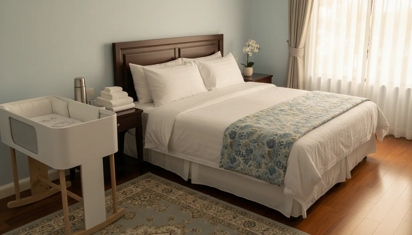 A room set up for confinement care