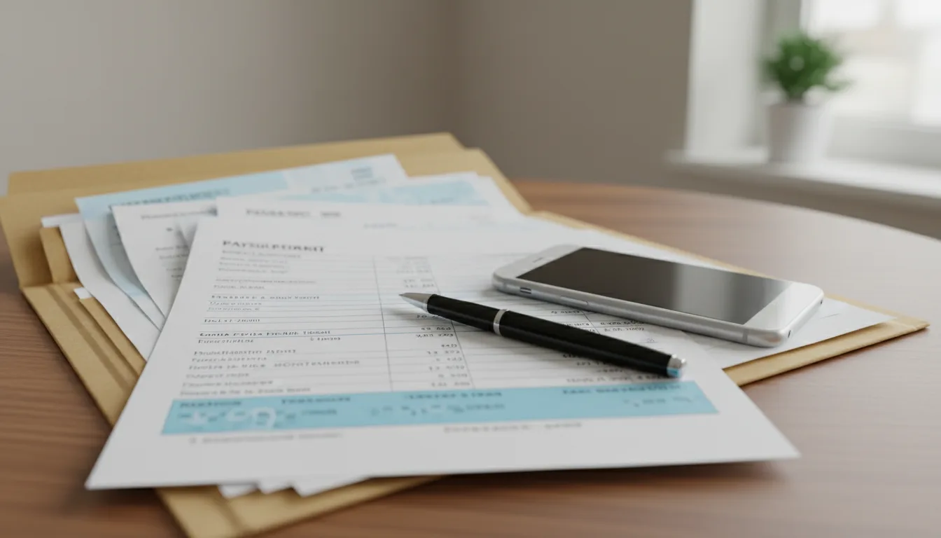 Loan documents in a folder