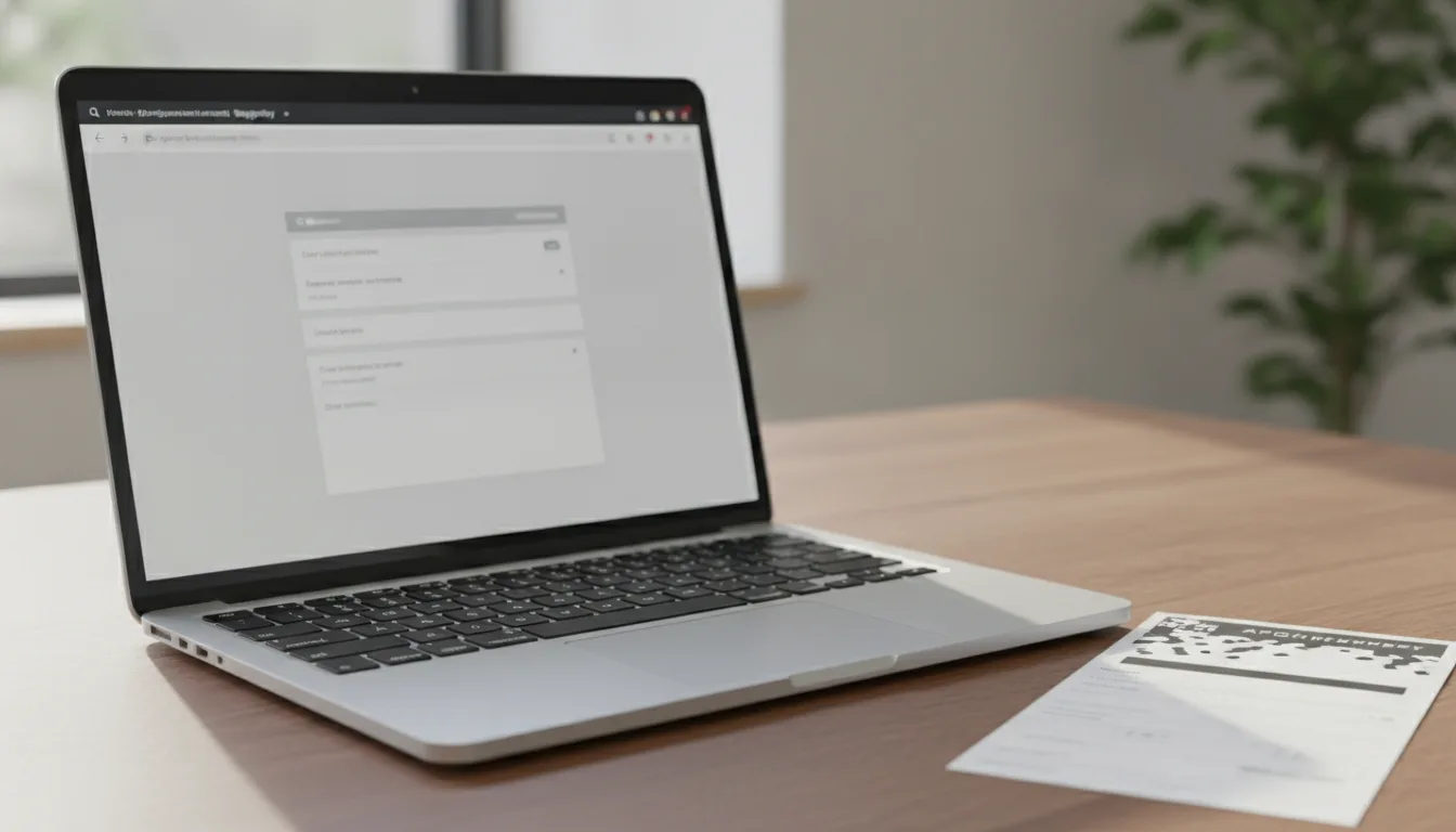 Checking a registry on a laptop
