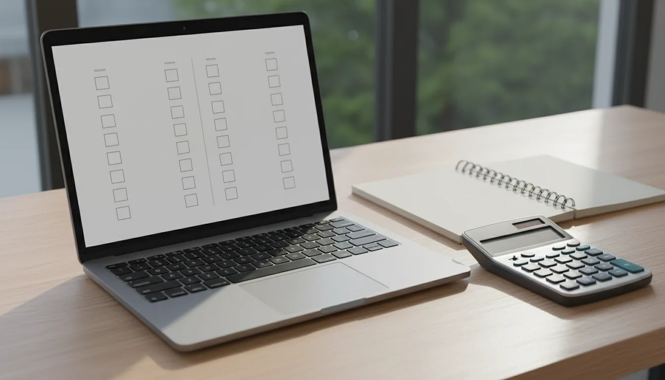 Comparing loans on a laptop