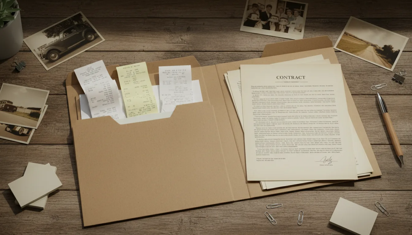 Documents sorted for a claim
