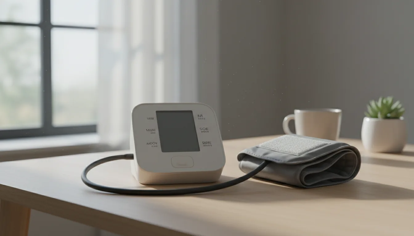 A home blood pressure monitor