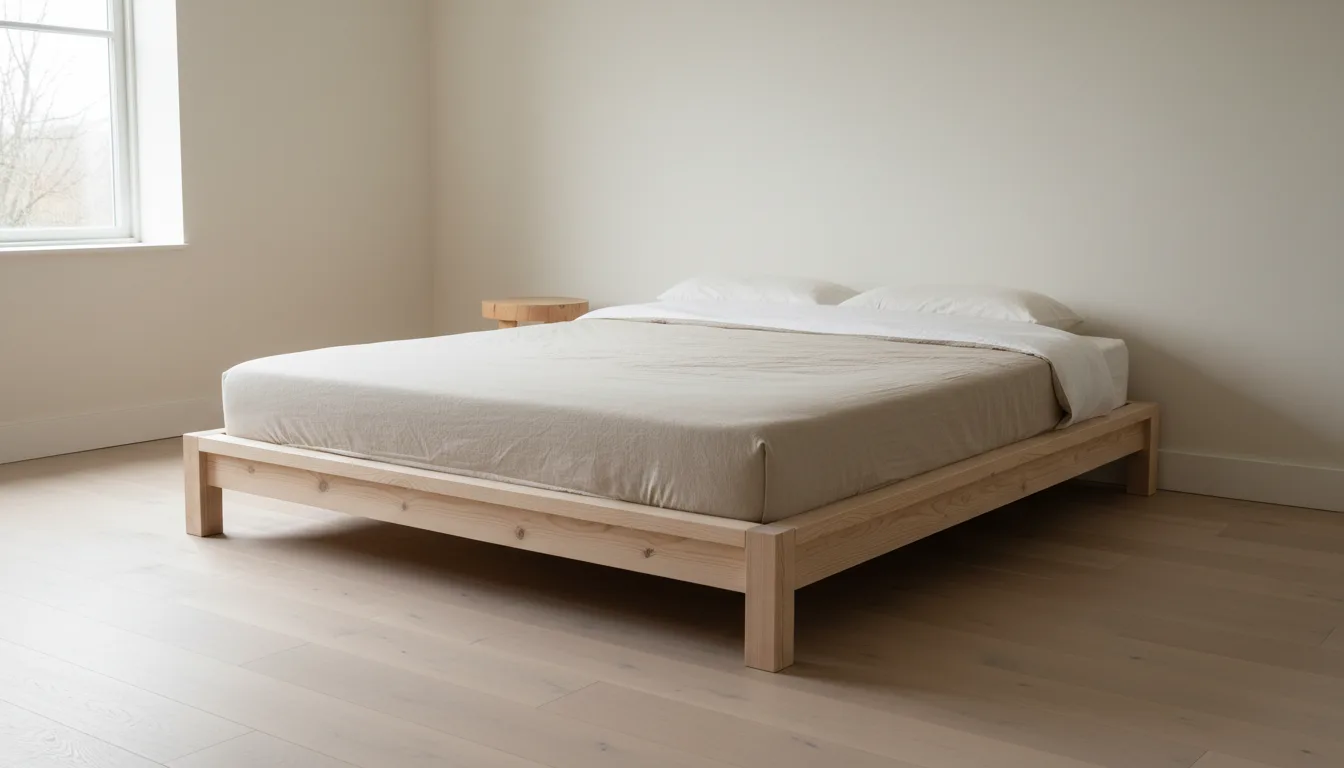 A mattress in a bedroom
