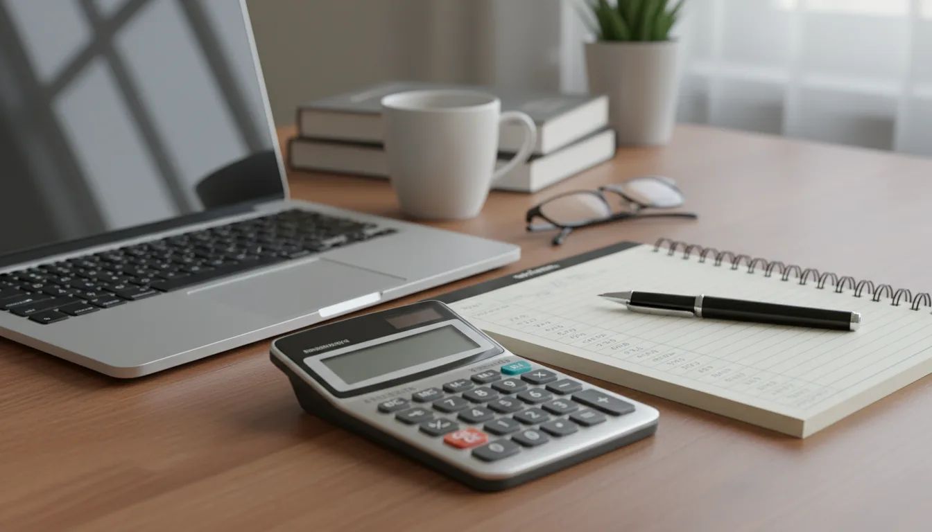 Loan comparison desk still life