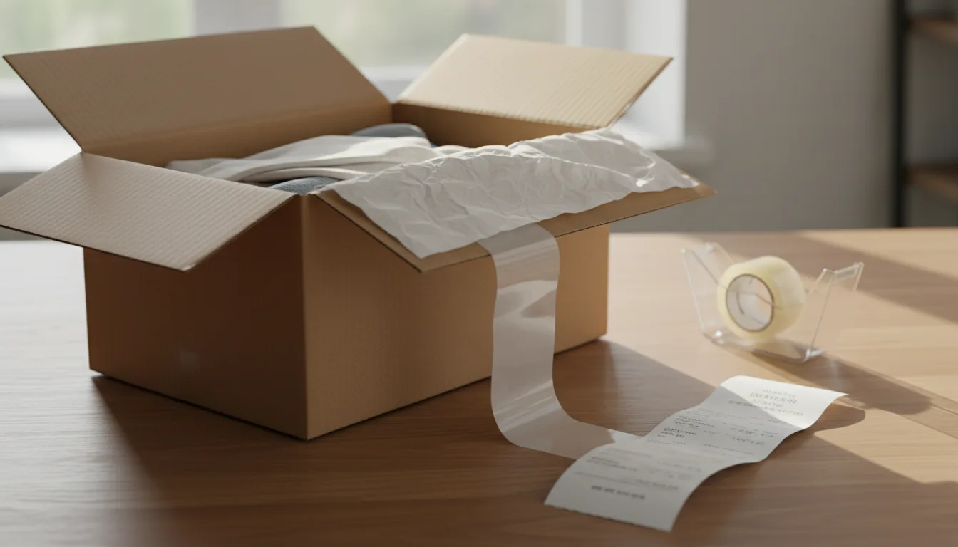 A parcel being prepared for return
