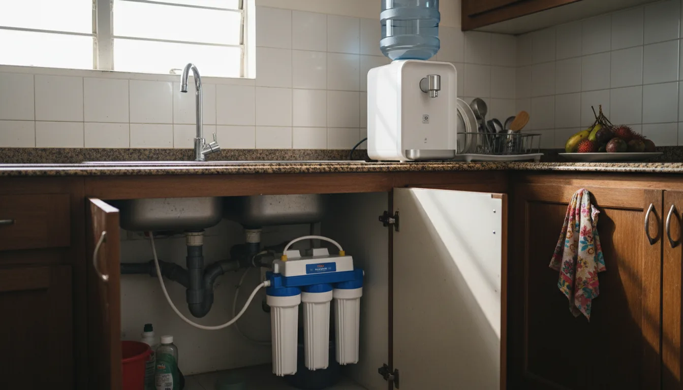 A home water filter system